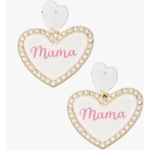 Mama's Heart: Elegant Pink Drop‎ Earrings with Rhinestones